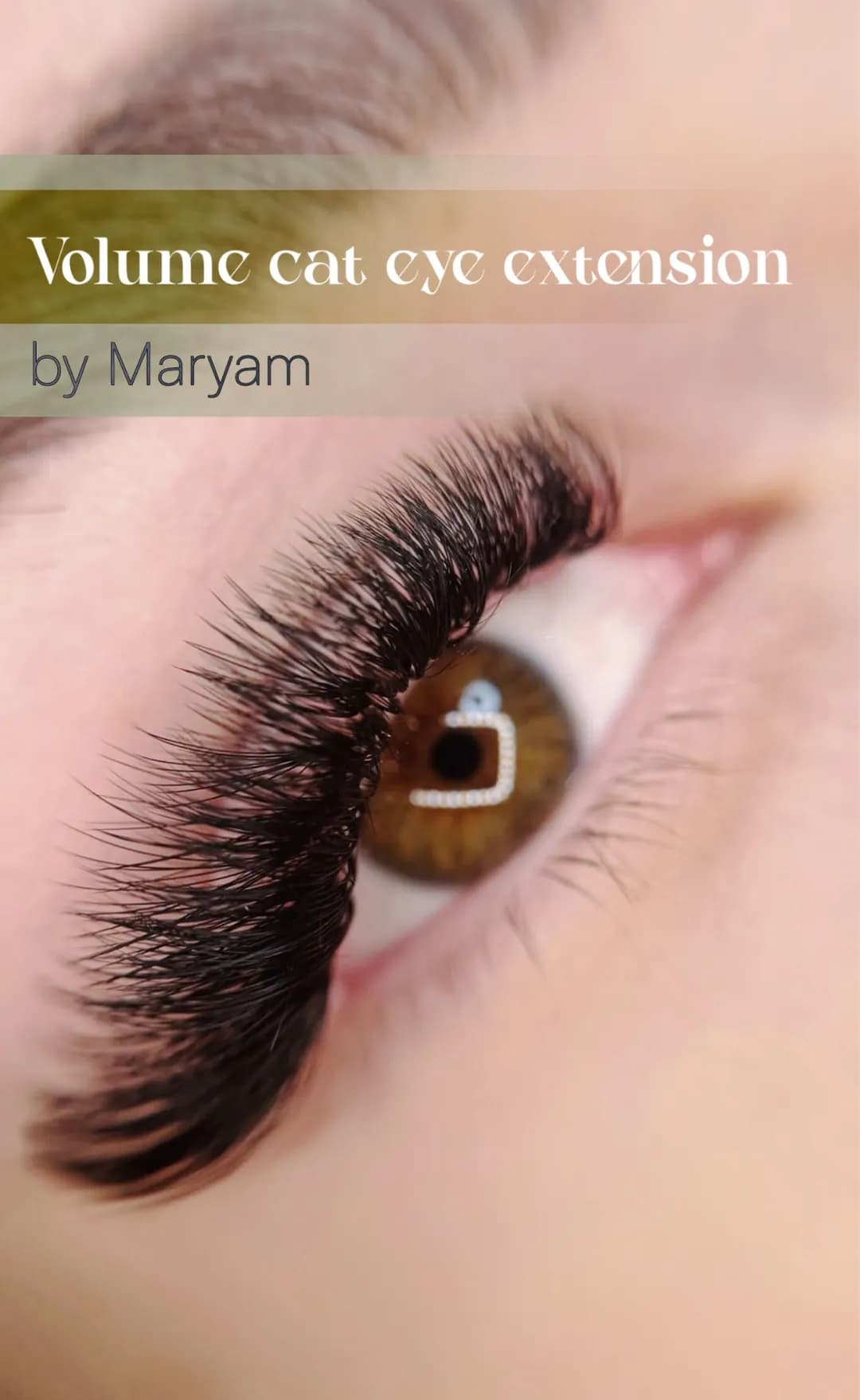 Volume cat eye lash extensions by Maryam