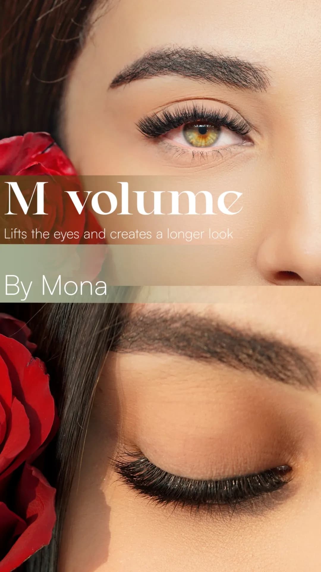 M volume lash extensions by Mona